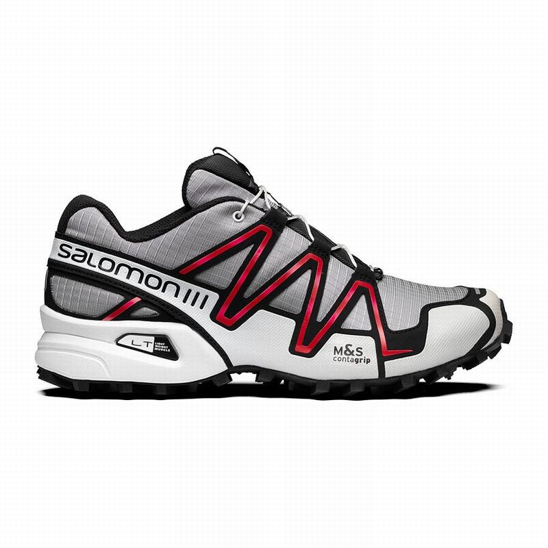Salomon Israel SPEEDCROSS 3 - Womens Trail Running Shoes - Grey/Black (BKDC-63412)